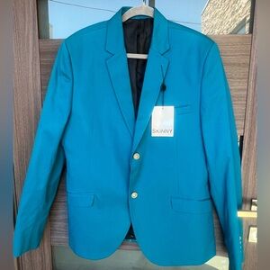 NWT Topman Skinny Blazer in Turquoise